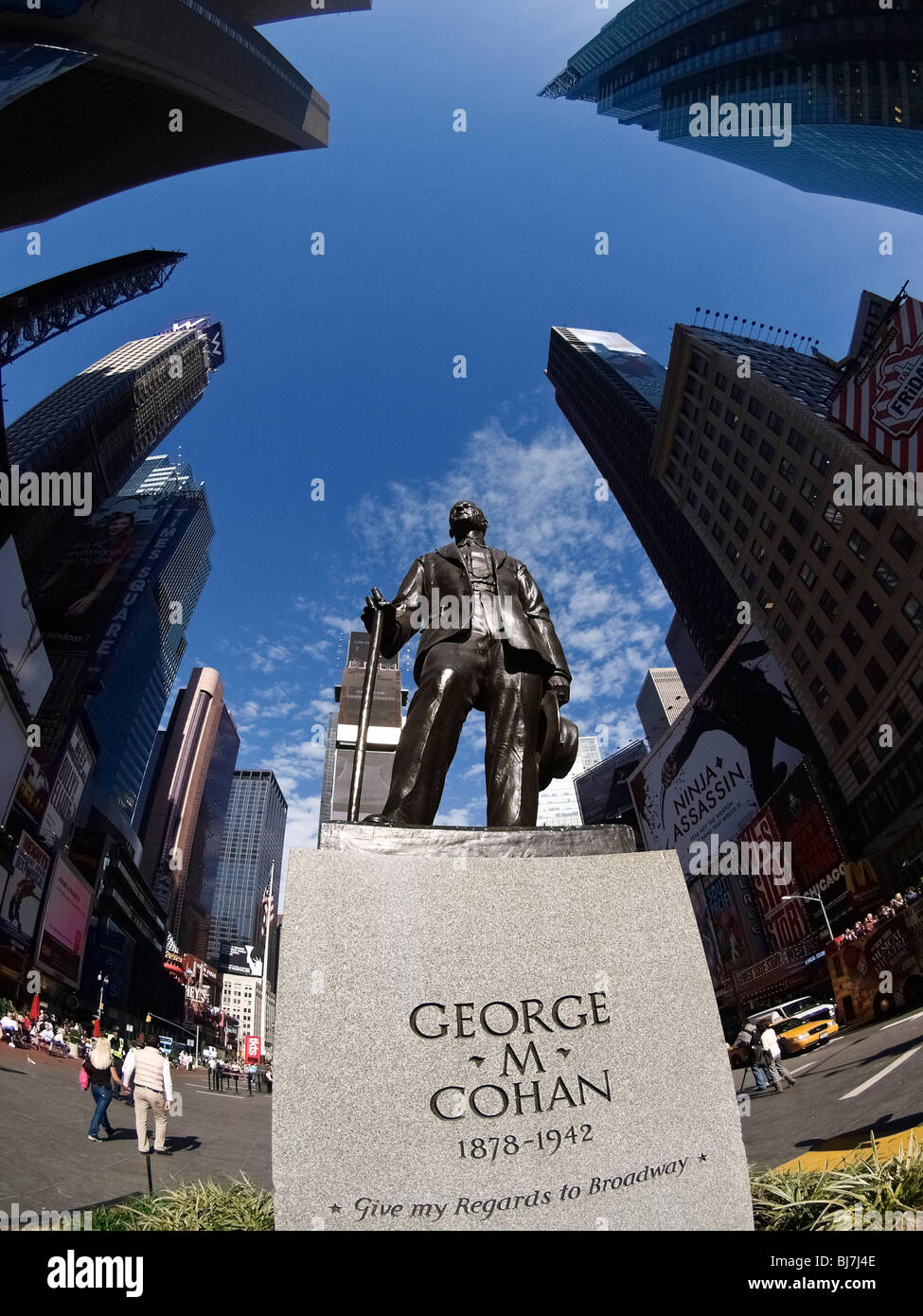 M Cohan statue in Times Square New York Stock Photo Alamy