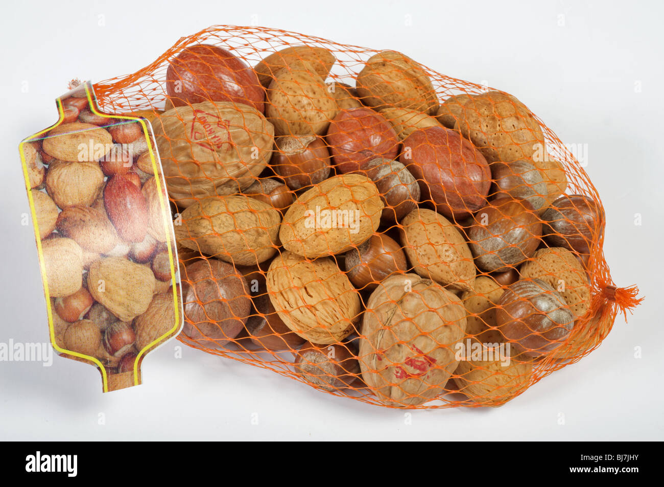 Bag of mixed nuts Stock Photo - Alamy