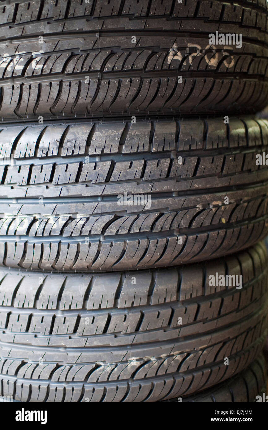 New tires for sale close up closeup of nobody none verical background hi-res Stock Photo