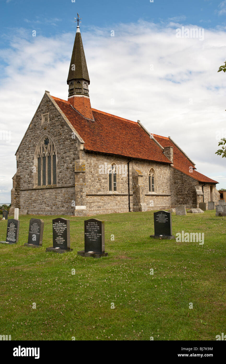 Country church and churchyard at St Lawrence Essex Stock Photo Alamy