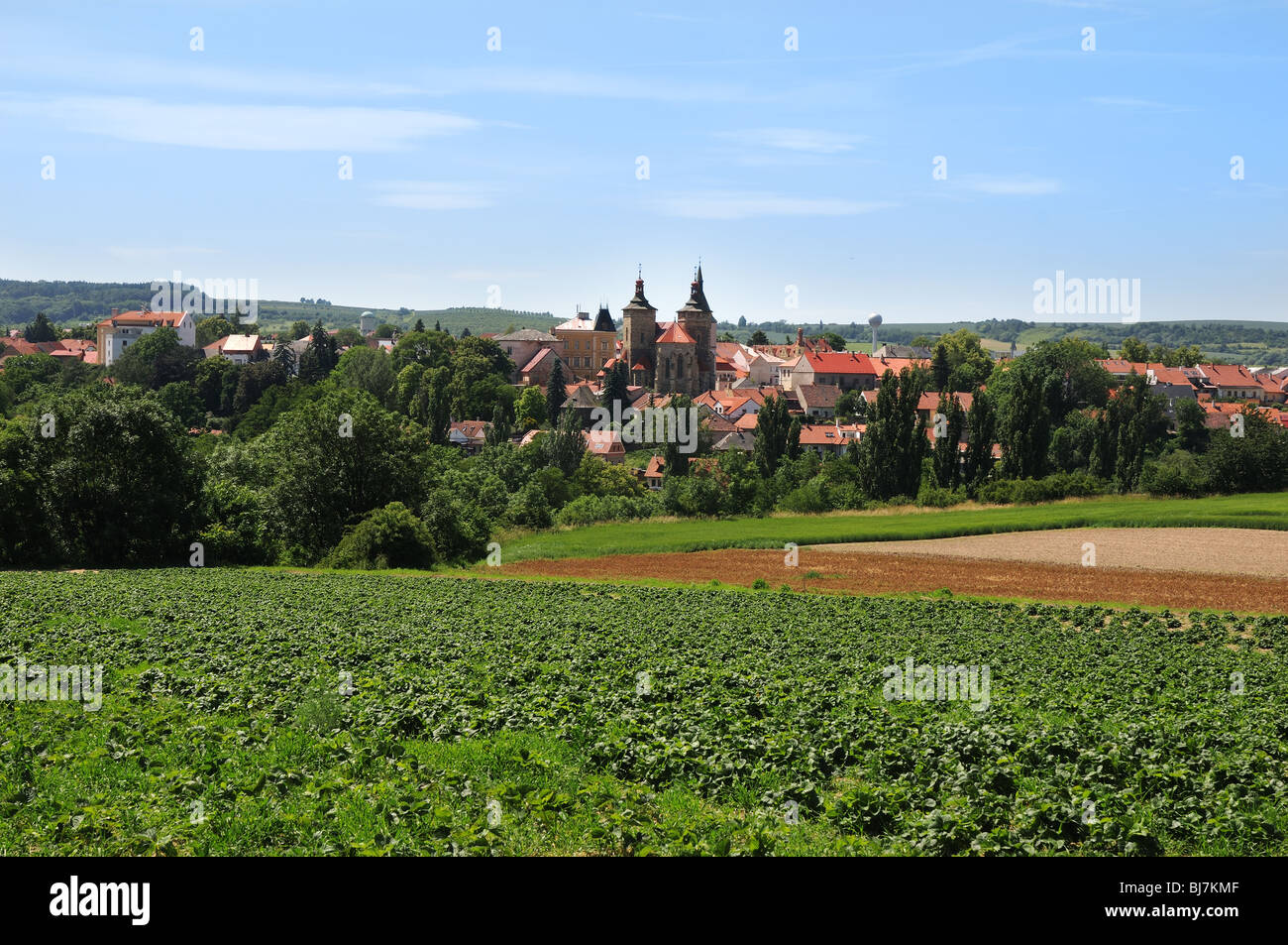 View Of The Town Of Kourim From The Hill By So Called Lech S Stone Stock Photo Alamy