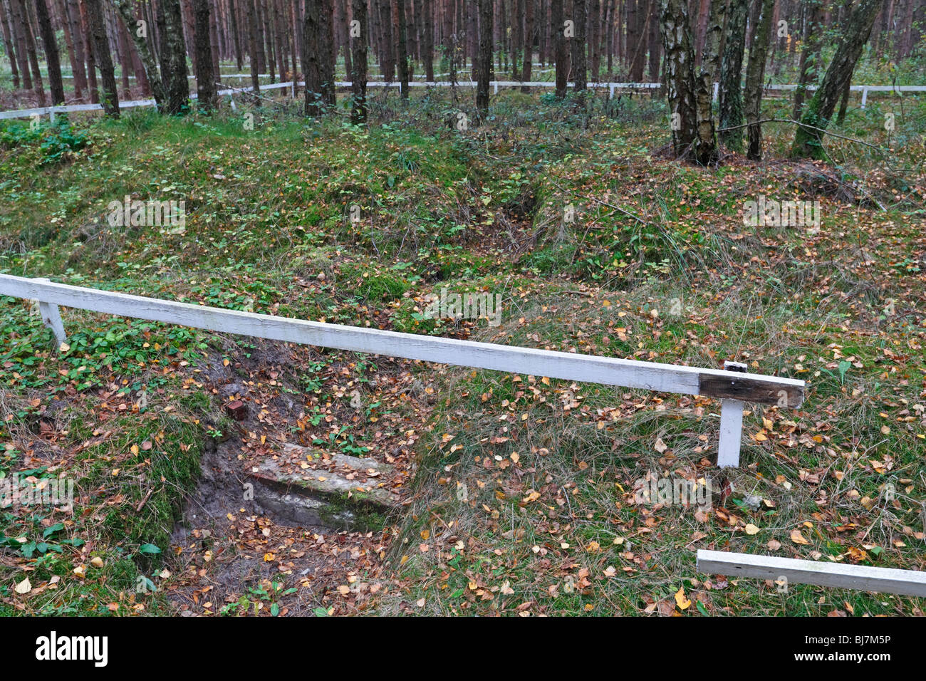 Location of the barracks of the former concentration camp in Wöbbelin, Mecklenburg-West Pomerania, Germany Stock Photo