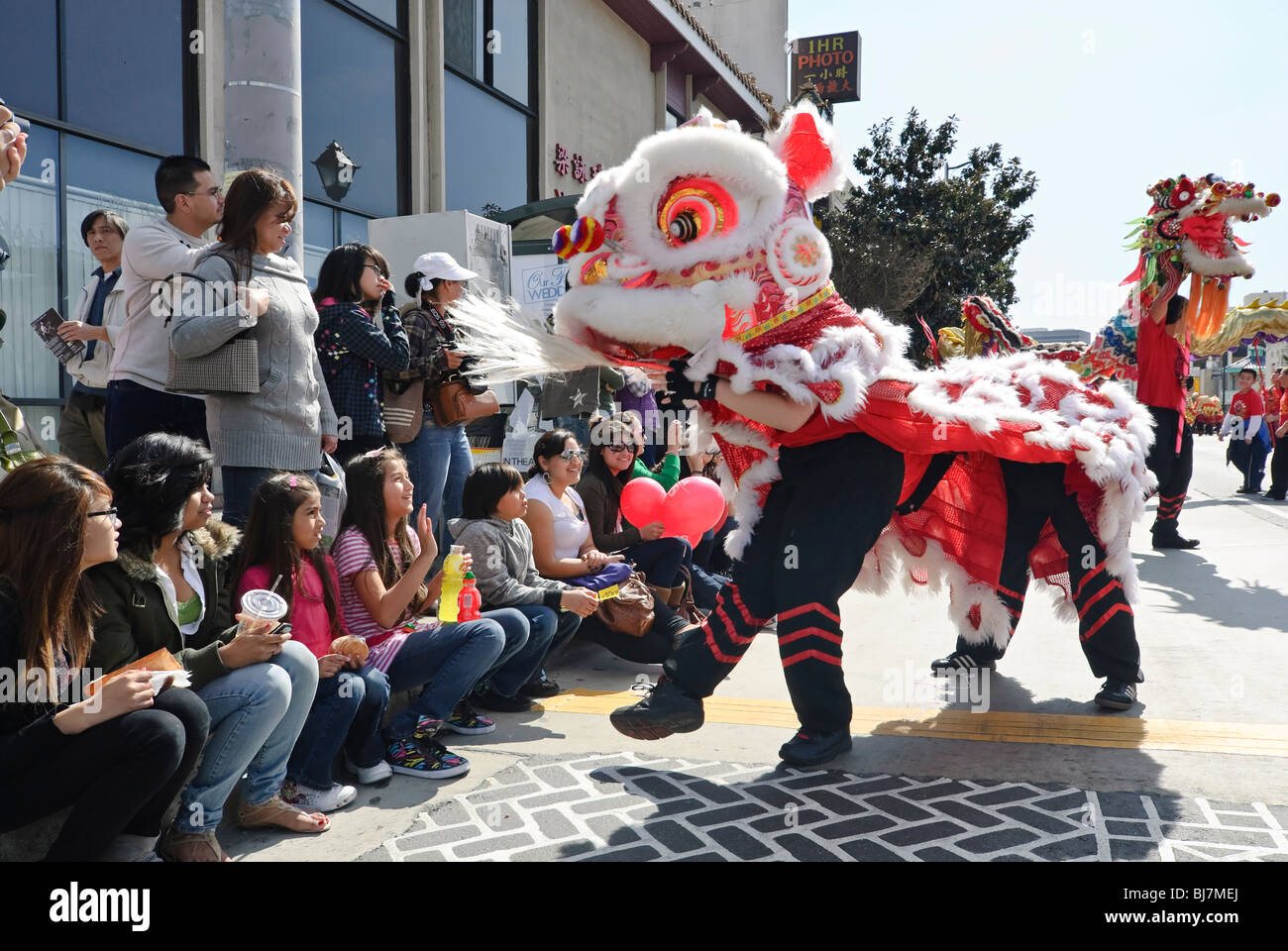 Chinese New Year parade in Chinatown of Los Angeles, California