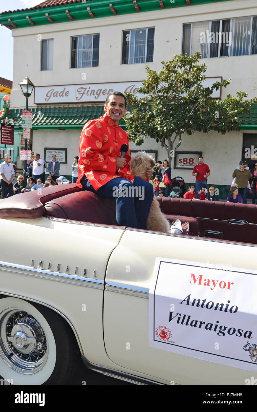 Chinese New Year parade in Chinatown of Los Angeles, California