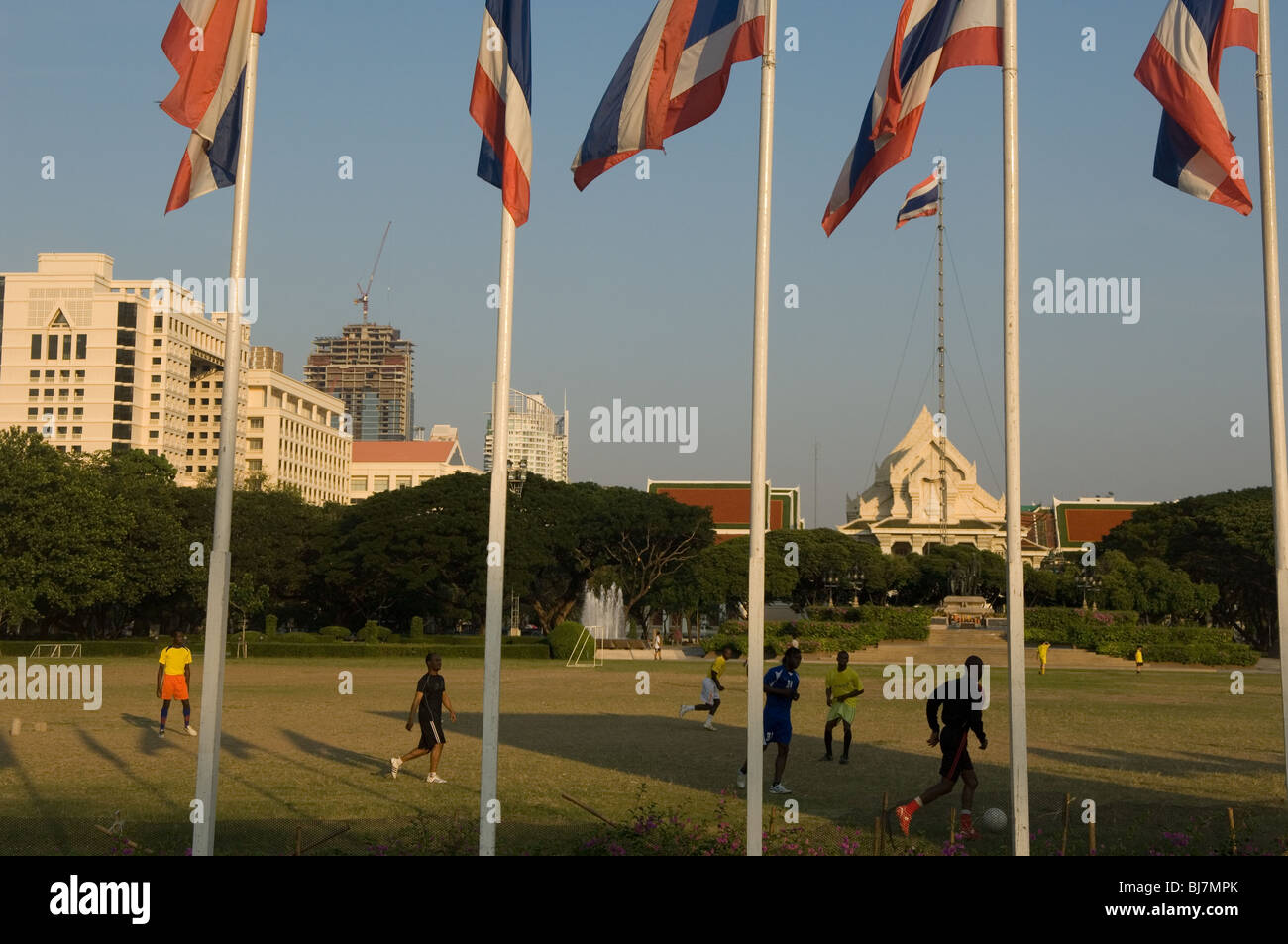 Chulalongkorn University playing fields, Bangkok, Thailand Stock Photo
