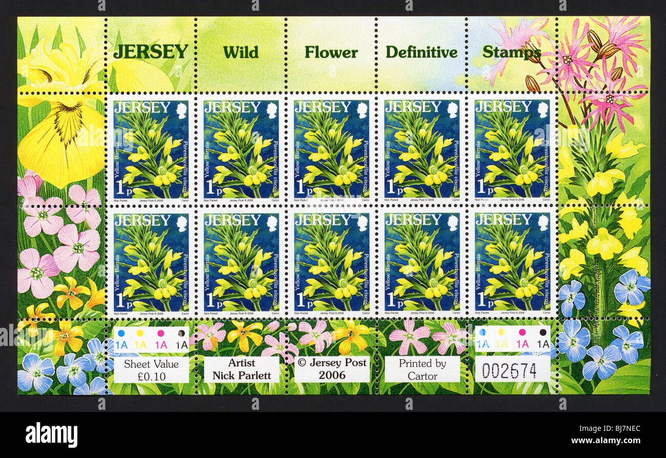 Jersey postage stamps Stock Photo Alamy
