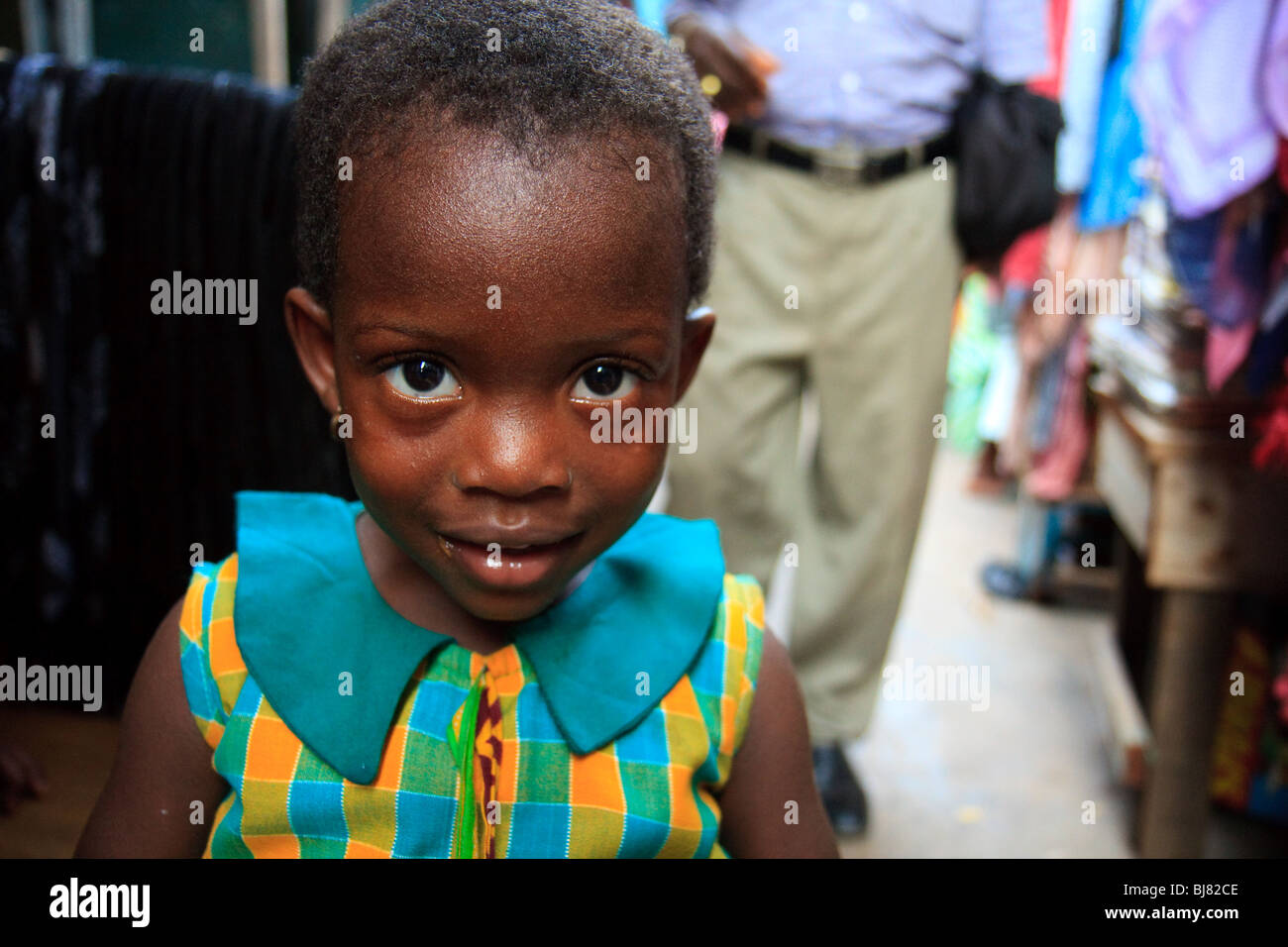 Africa Ghana Kids Kumasi Streets Stock Photo