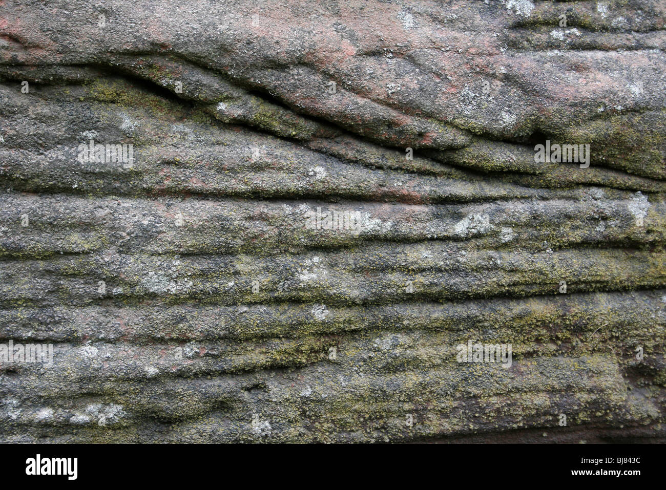 Bedding Planes In Bunter Sandstone Taken Near Hale Village Stock Photo ...