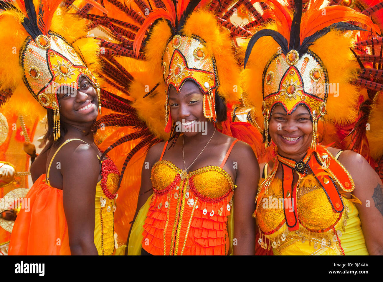 West Indian American Day Parade marchers Stock Photo