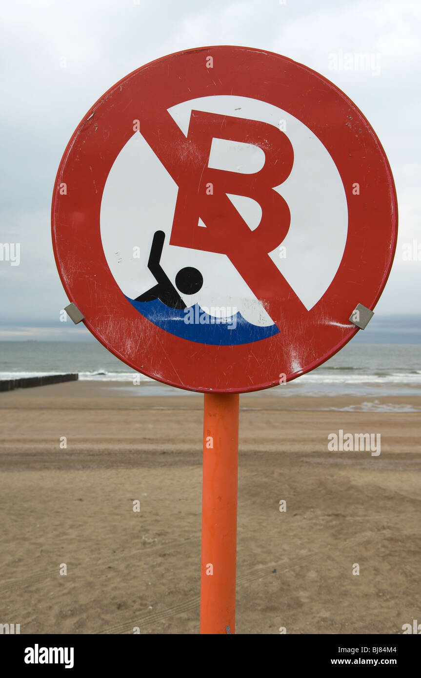 Bch Sign Swimming sign beach signage hi-res stock photography and images - Alamy