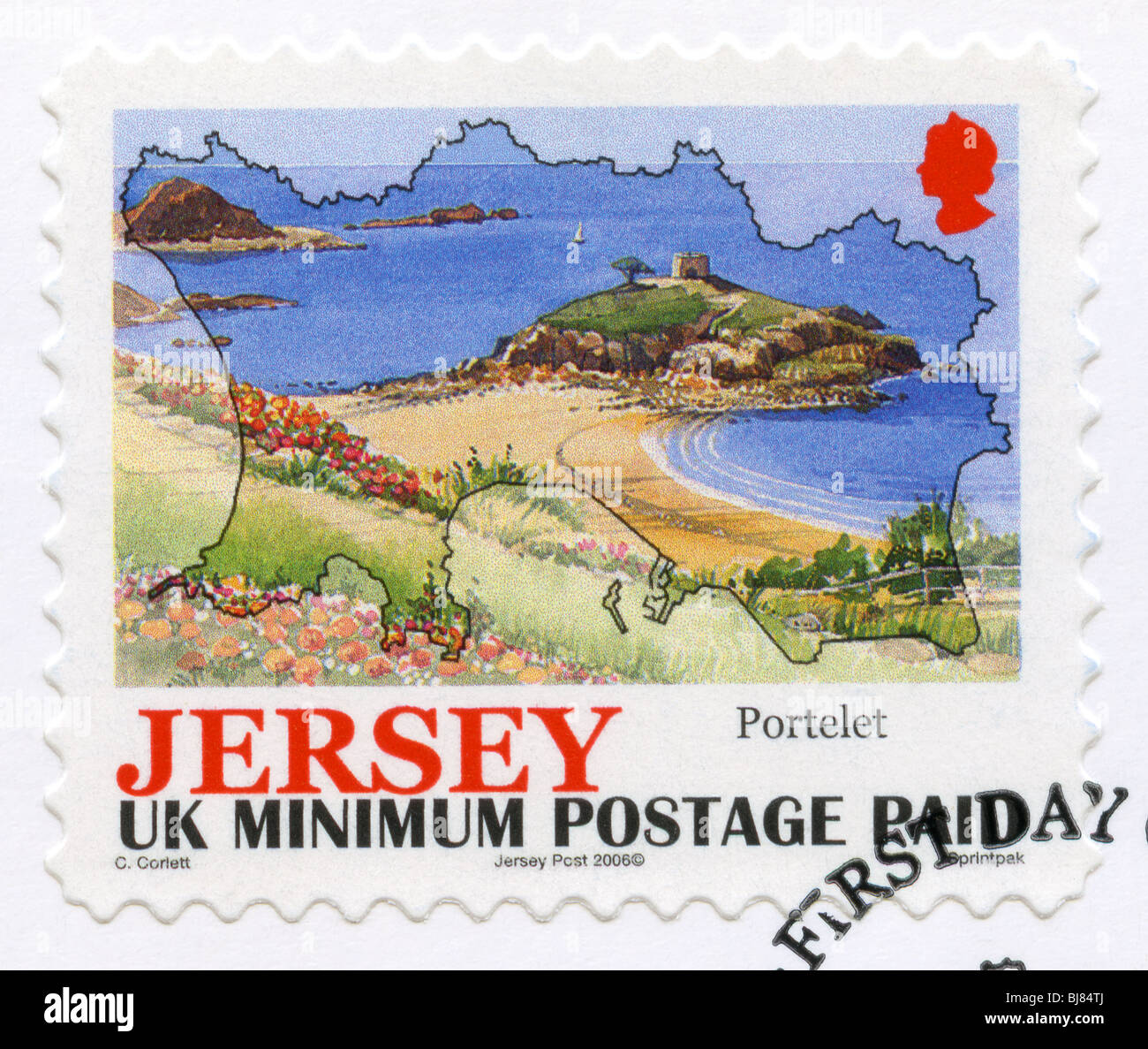 Jersey postage stamp Stock Photo Alamy