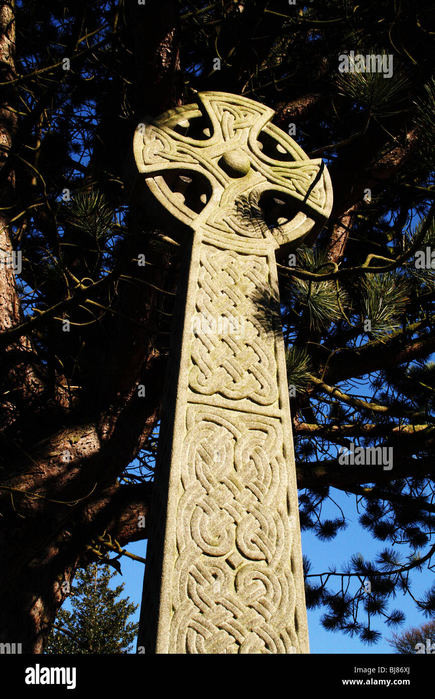 Celtic Cross religous symbol showing circle Stock Photo