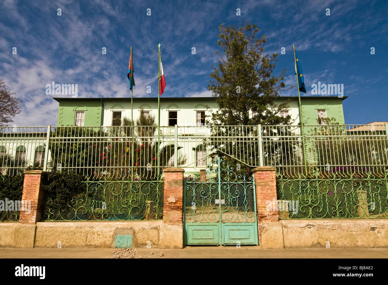 primary Italian School, Asmara, Eritrea Stock Photo