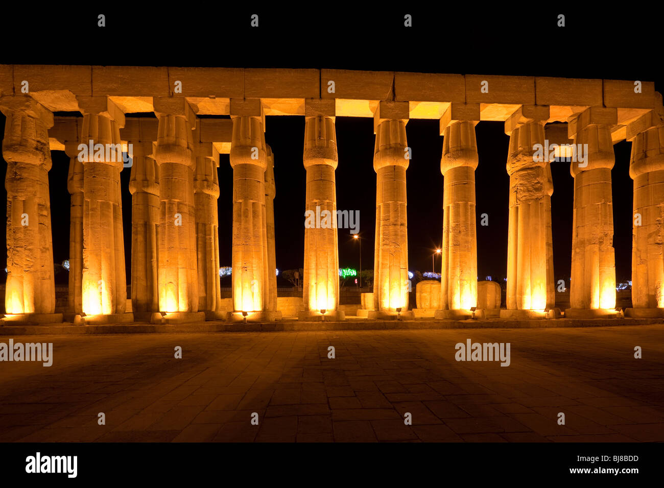 Court of Amenhotep, Luxor Temple, Egypt Stock Photo
