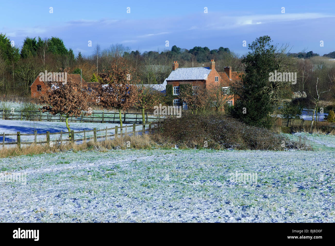A snow covered rural landscape in the countryside Stock Photo - Alamy