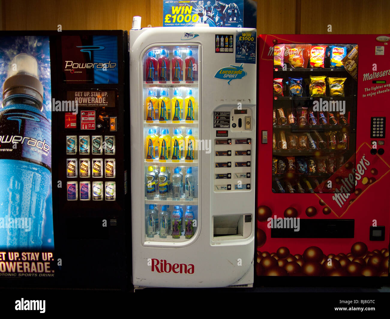 Vending Machines for Snacks and Drinks, Scotland Stock Photo