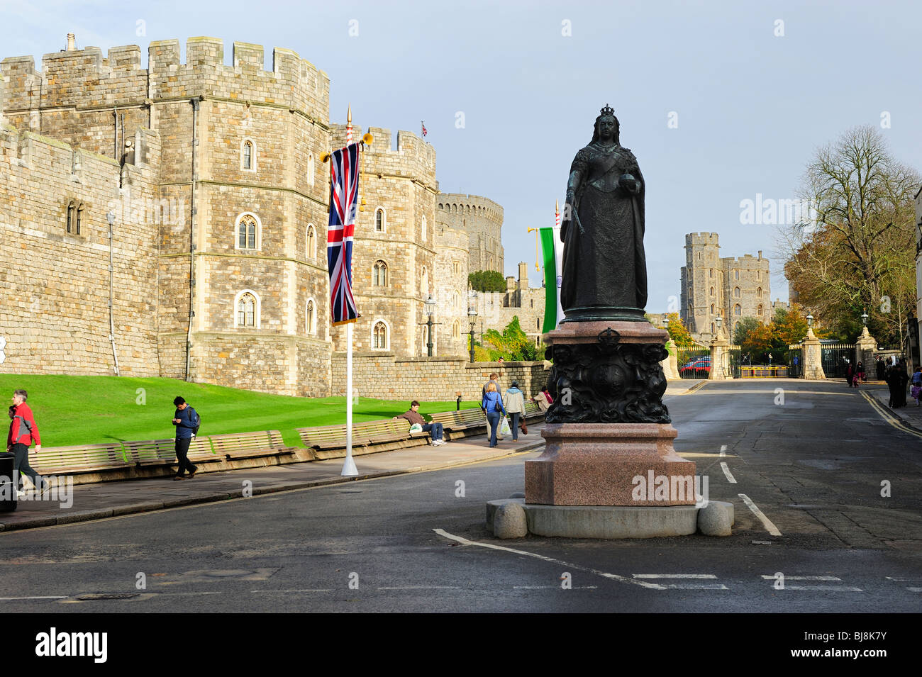 Statue of Queen Victoria outside Windsor Castle, Berkshire, England