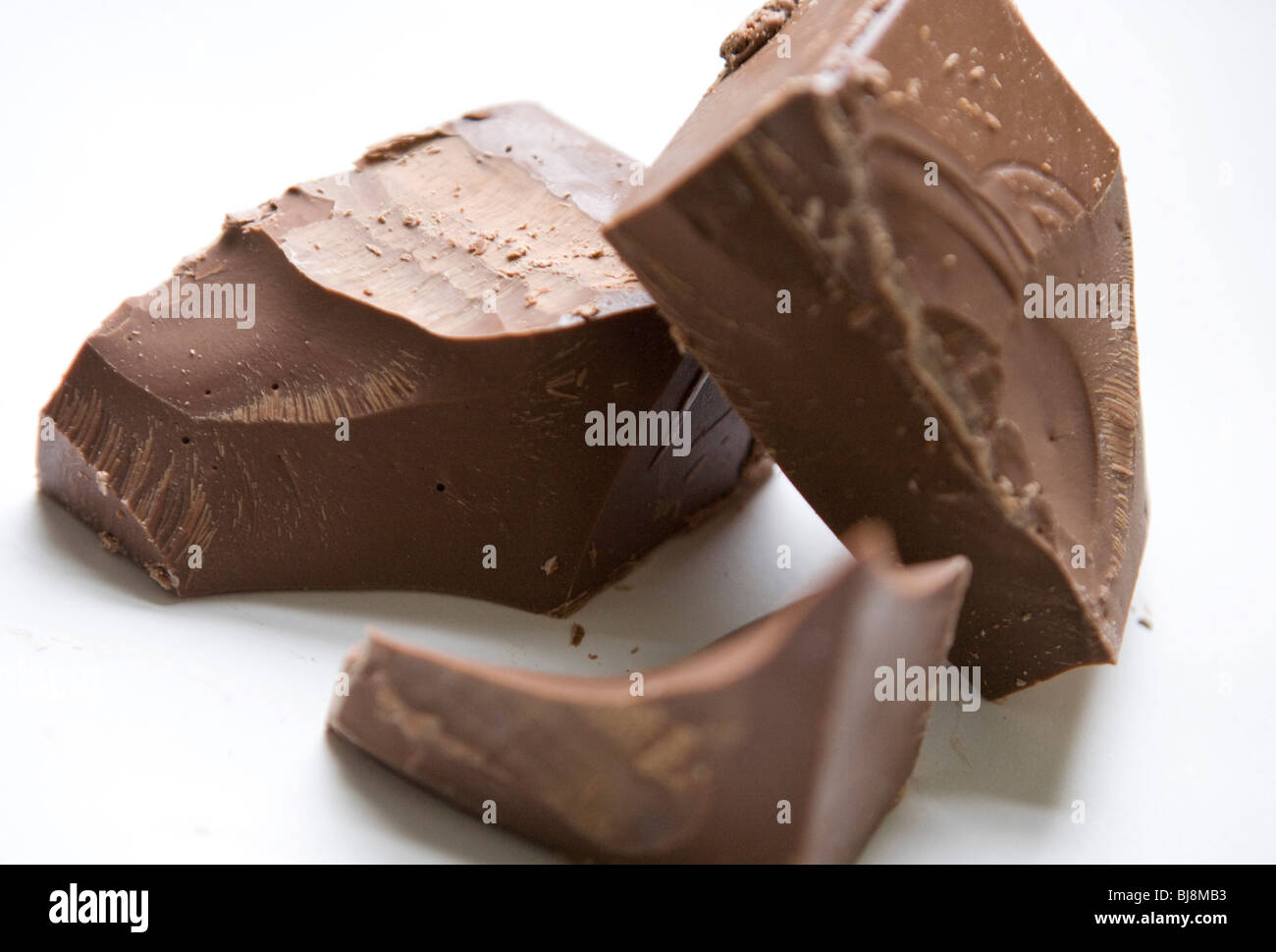 A block of milk chocolate. Stock Photo