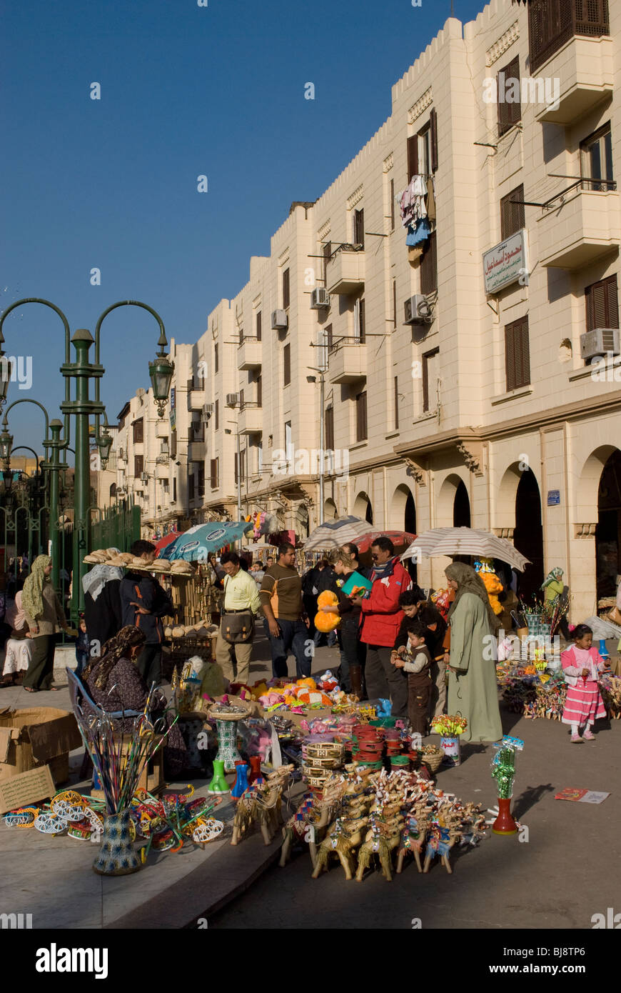 Street market, near the Kahn al-Khalili Market, Cairo, Egypt,Africa. Stock Photo