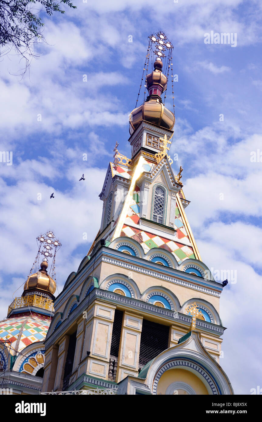 Zenkov Cathedral, Almaty Stock Photo