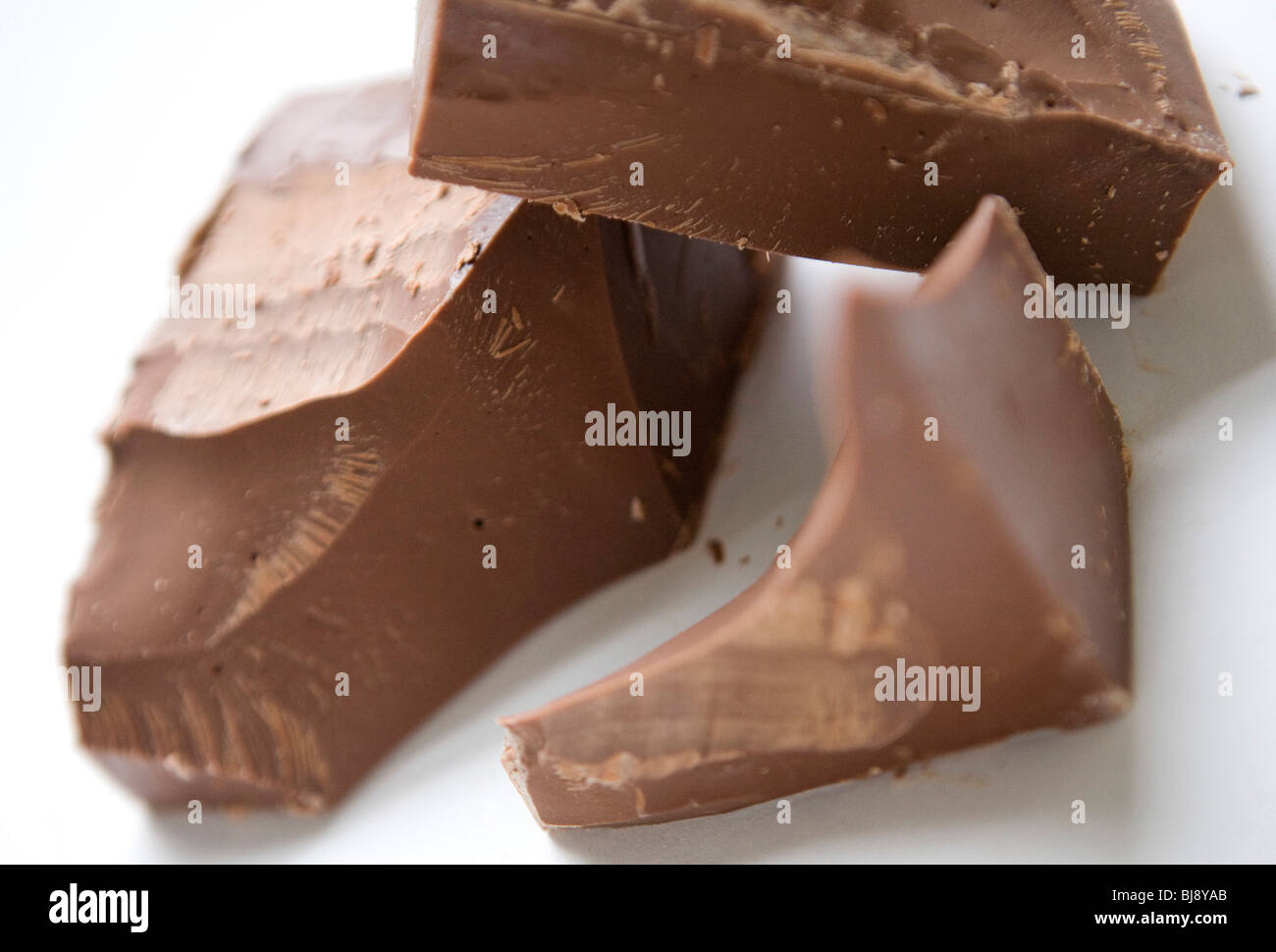 A block of milk chocolate. Stock Photo