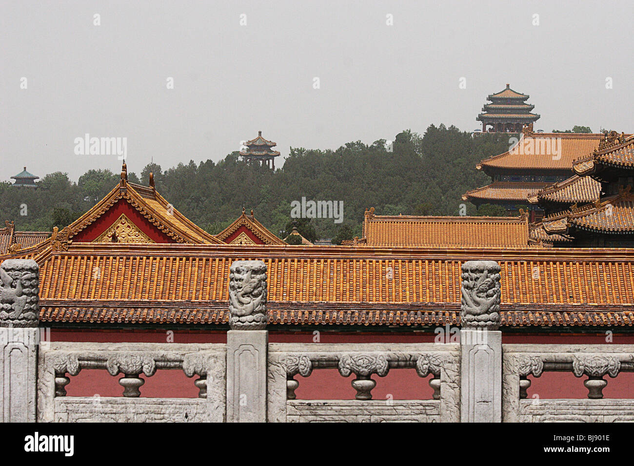 Architecture of the Forbidden City Stock Photo