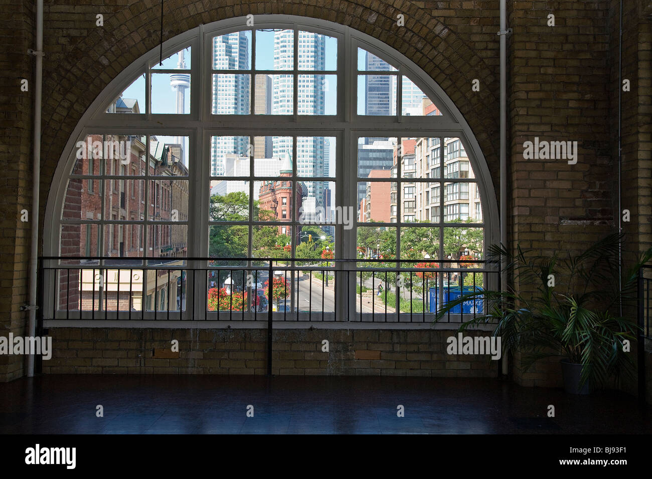 Oval window at St.Lawrence Outdoor Farmers Market in the city of Toronto;Ontario;Canada Stock Photo
