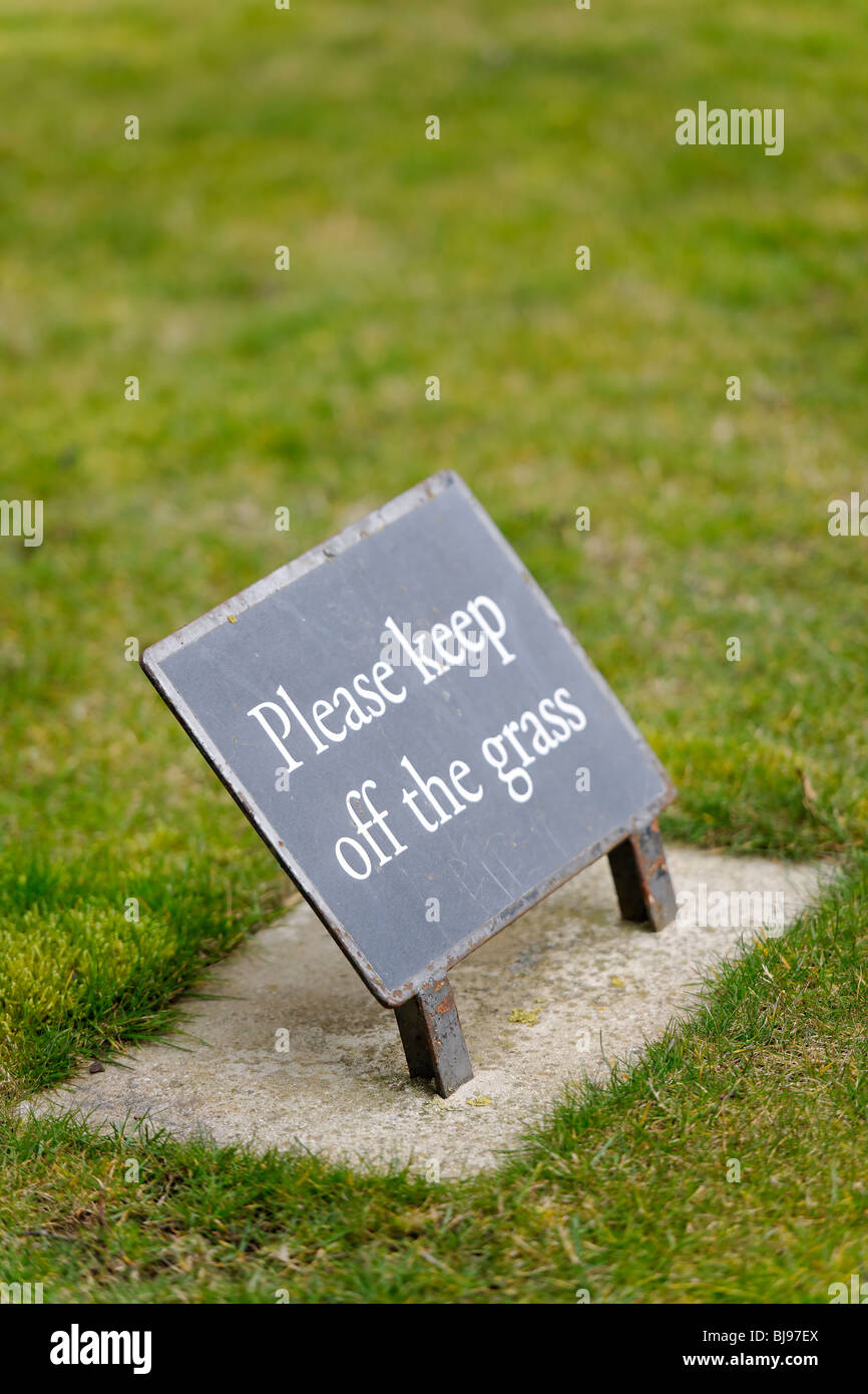 Keep Off The Grass Stock Photo