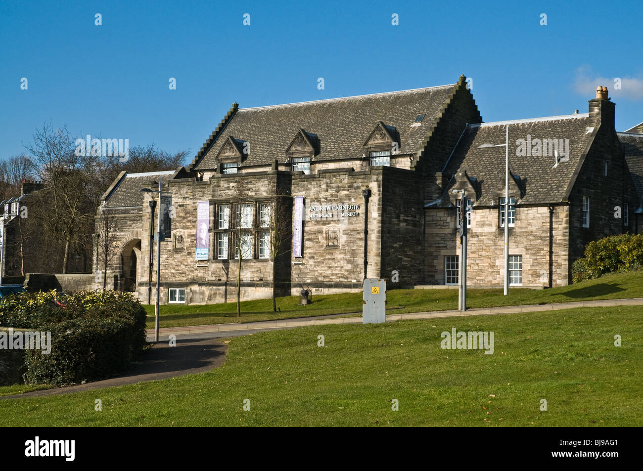 dh Andrew Carnegie Museum DUNFERMLINE FIFE SCOTLAND Museums building heritage centre birthplace tourist Stock Photo