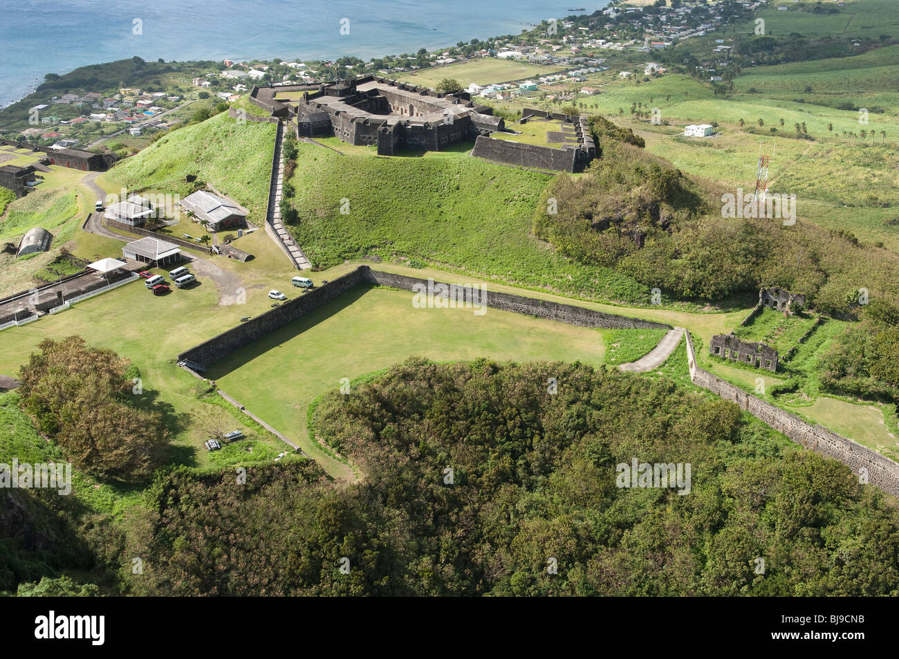 Aerial Photo Of Fort On Brimstone Hill, St. Kitts Caribbean Stock Photo ...