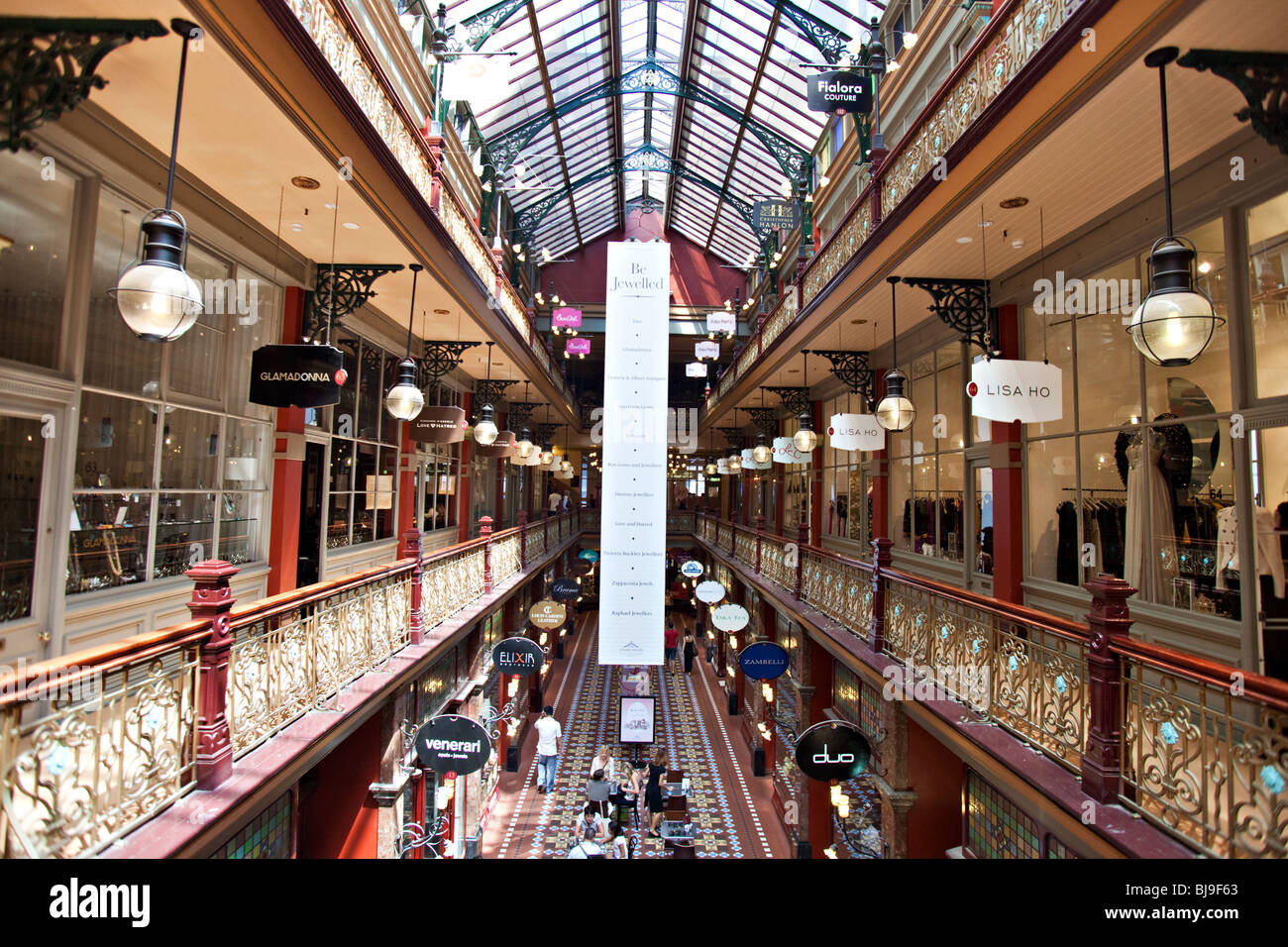 Historic shopping, Strand Arcade, Sydney, Pitt Street, Australia Stock