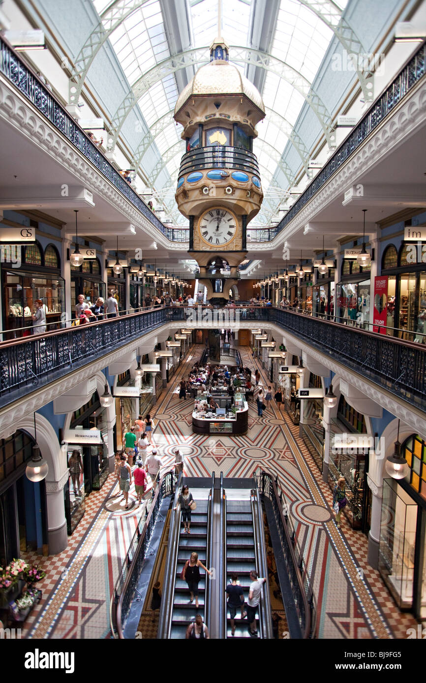 Huge Clocks hanging in Queen Victoria Building Shopping Mall Sydney
