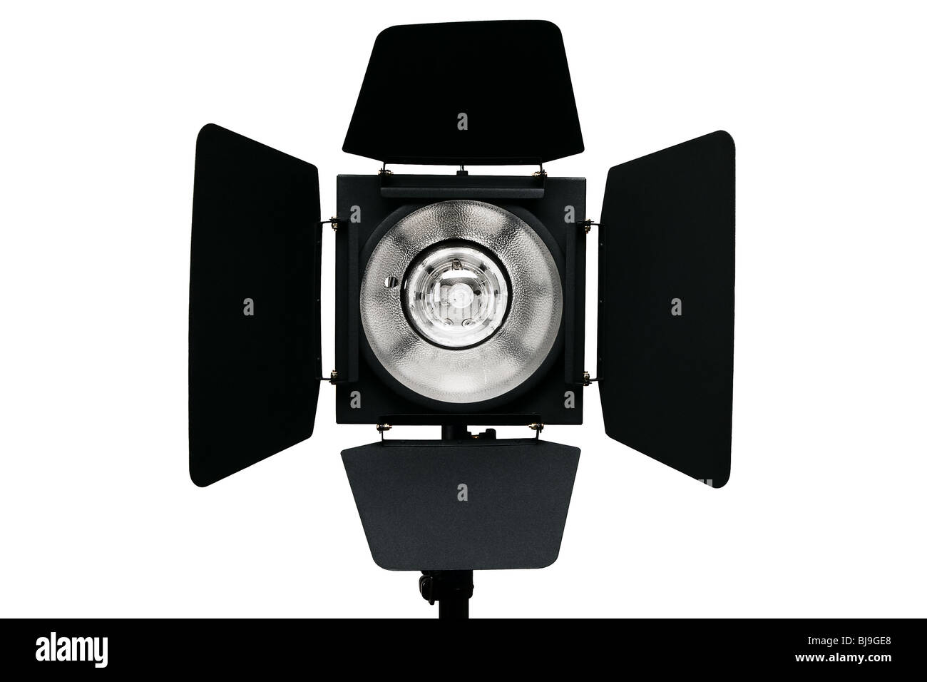 Photo studio flash lighting equipment isolated on white background Stock Photo