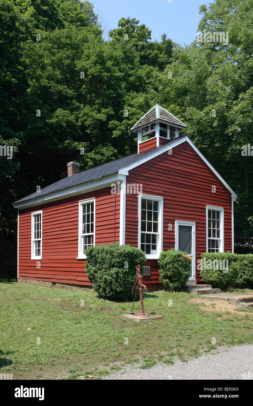 Old school house in an openair museum, Clinton, USA Stock Photo Alamy