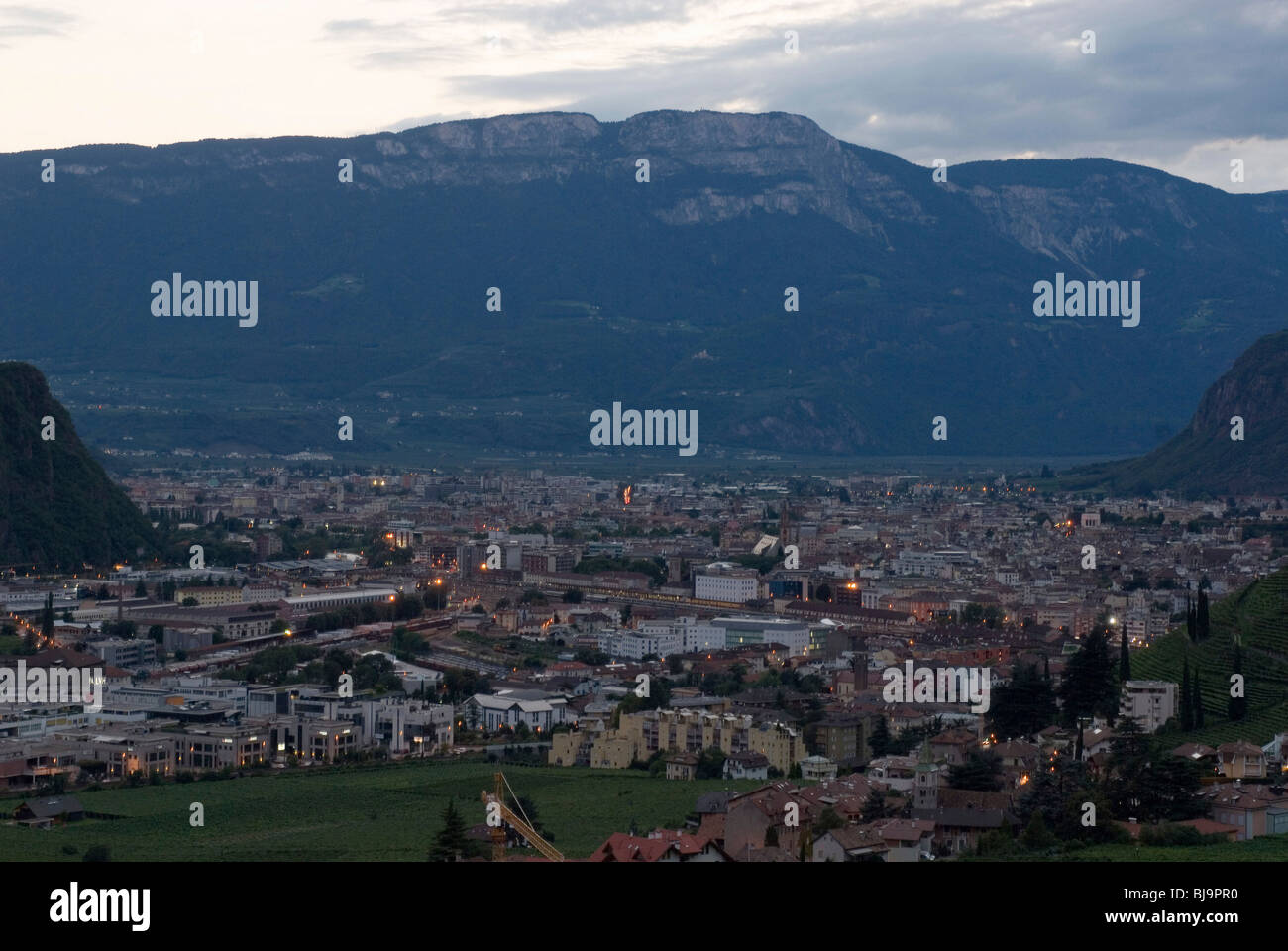 Townscape of Bolzano, Italy Stock Photo