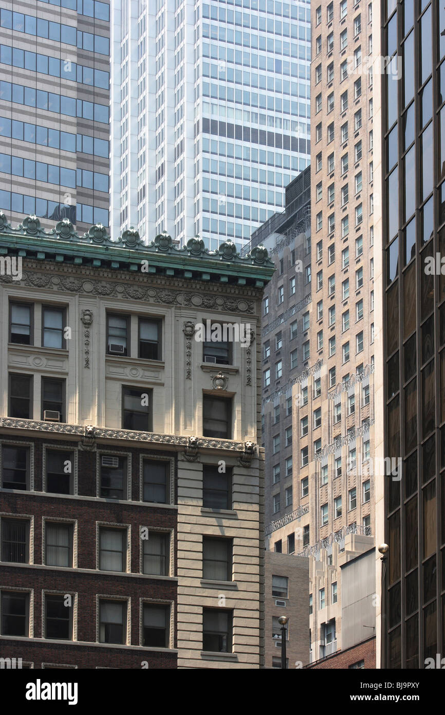 Buildings from different architecural periods, New York, USA Stock Photo