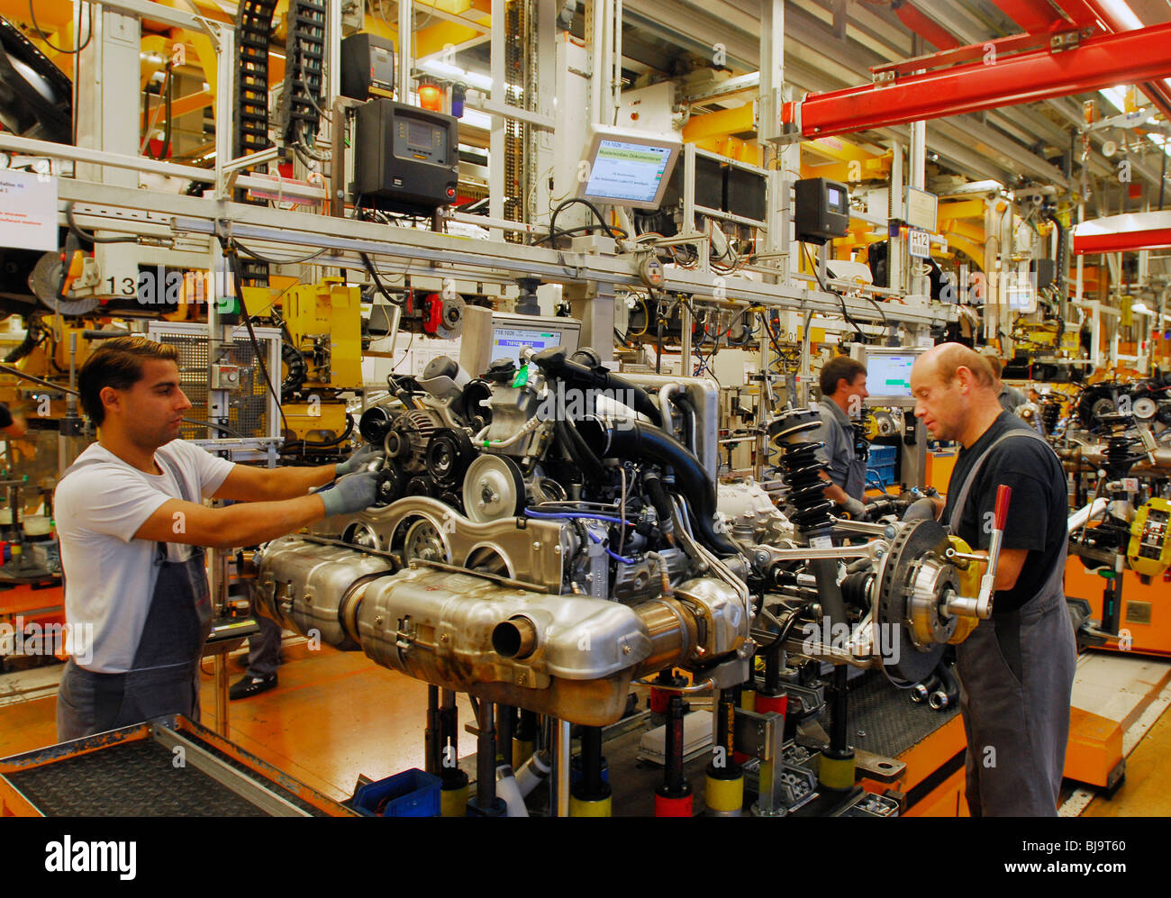 Manufacturing of Porsche Carrera, Stuttgart, Germany Stock Photo