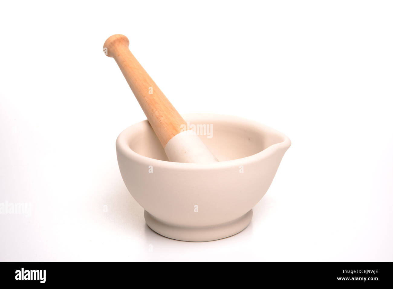 Pestle and mortar studio Isolated Stock Photo