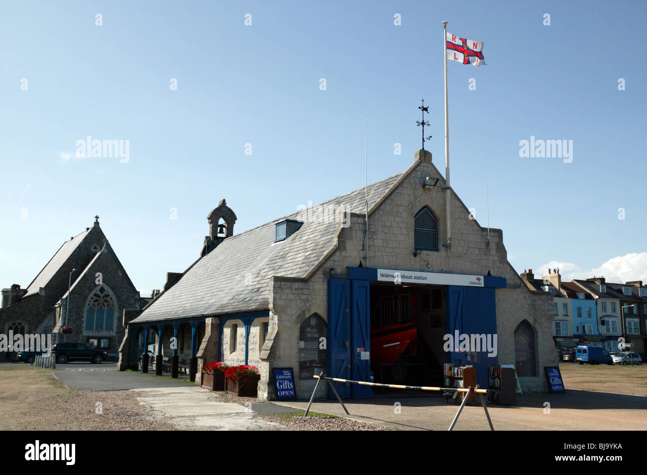 Walmer Life Boat Station, Walmer Beach, Kent, UK Stock Photo
