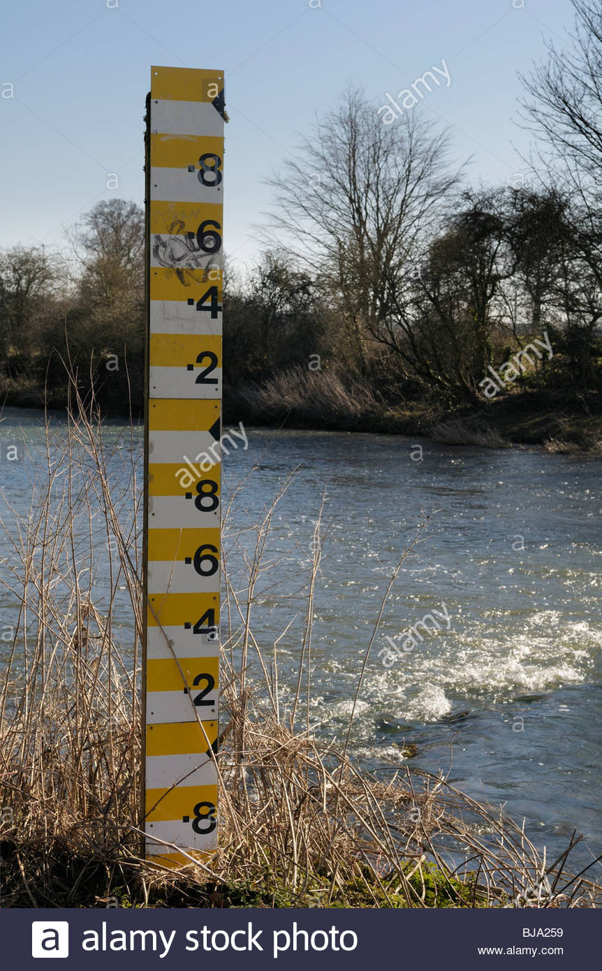 River Flood Depth Gauge High Resolution Stock Photography and Images