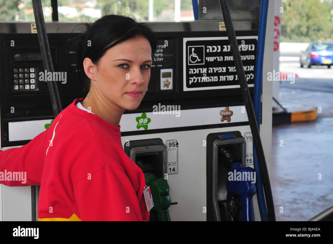 Female pump attendant hires stock photography and images Alamy