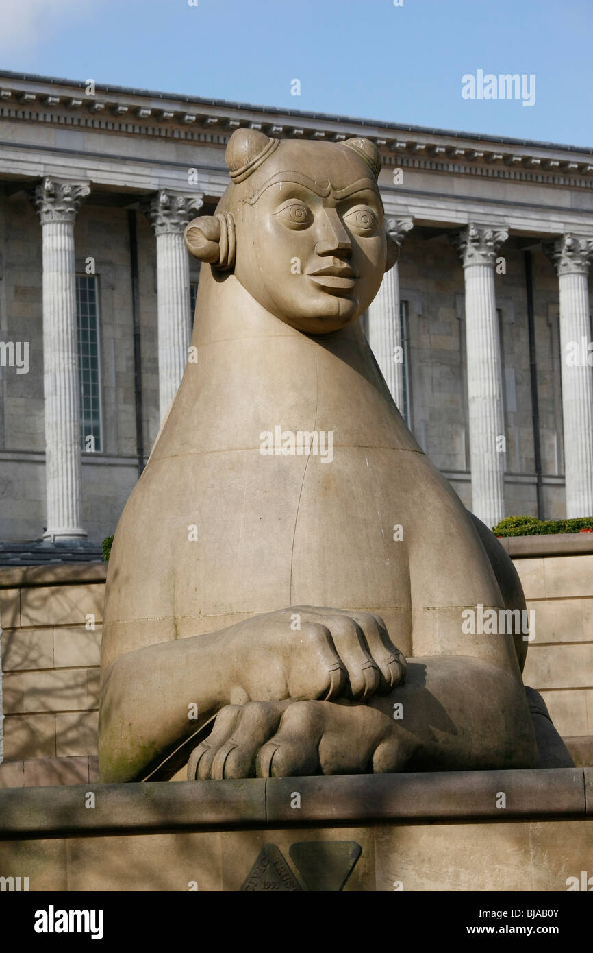 The Guardian statue in Victoria Square, Birmingham, West Midlands. Stock Photo