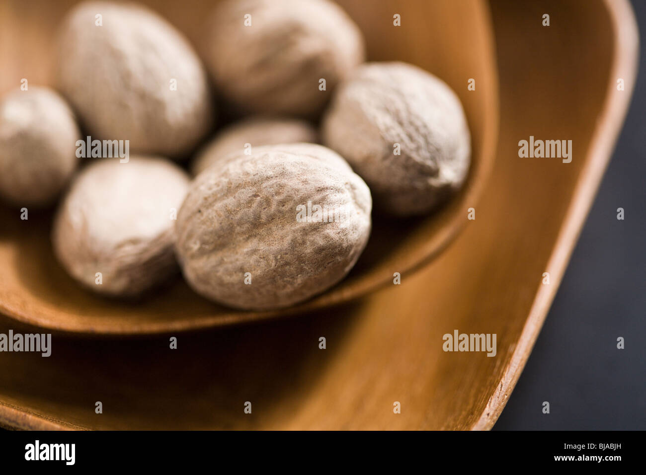 Whole nutmeg seeds Stock Photo Alamy