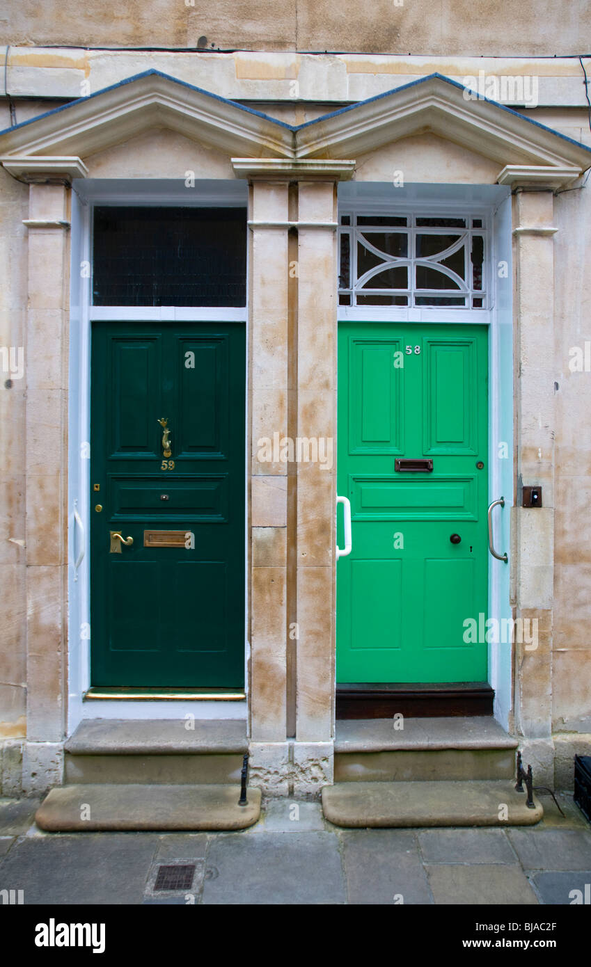 two doors and in St John's Street Oxford,  Typical Oxford Architecture Stock Photo
