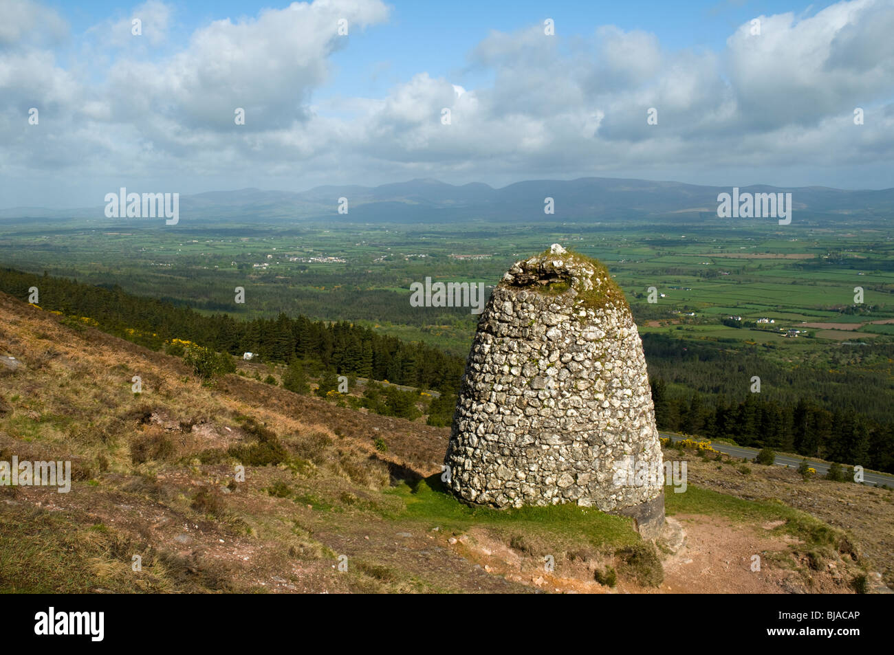 The Galty Mountains from Grubb's Monument, Knockmealdown Mountains, County Waterford, Ireland Stock Photo