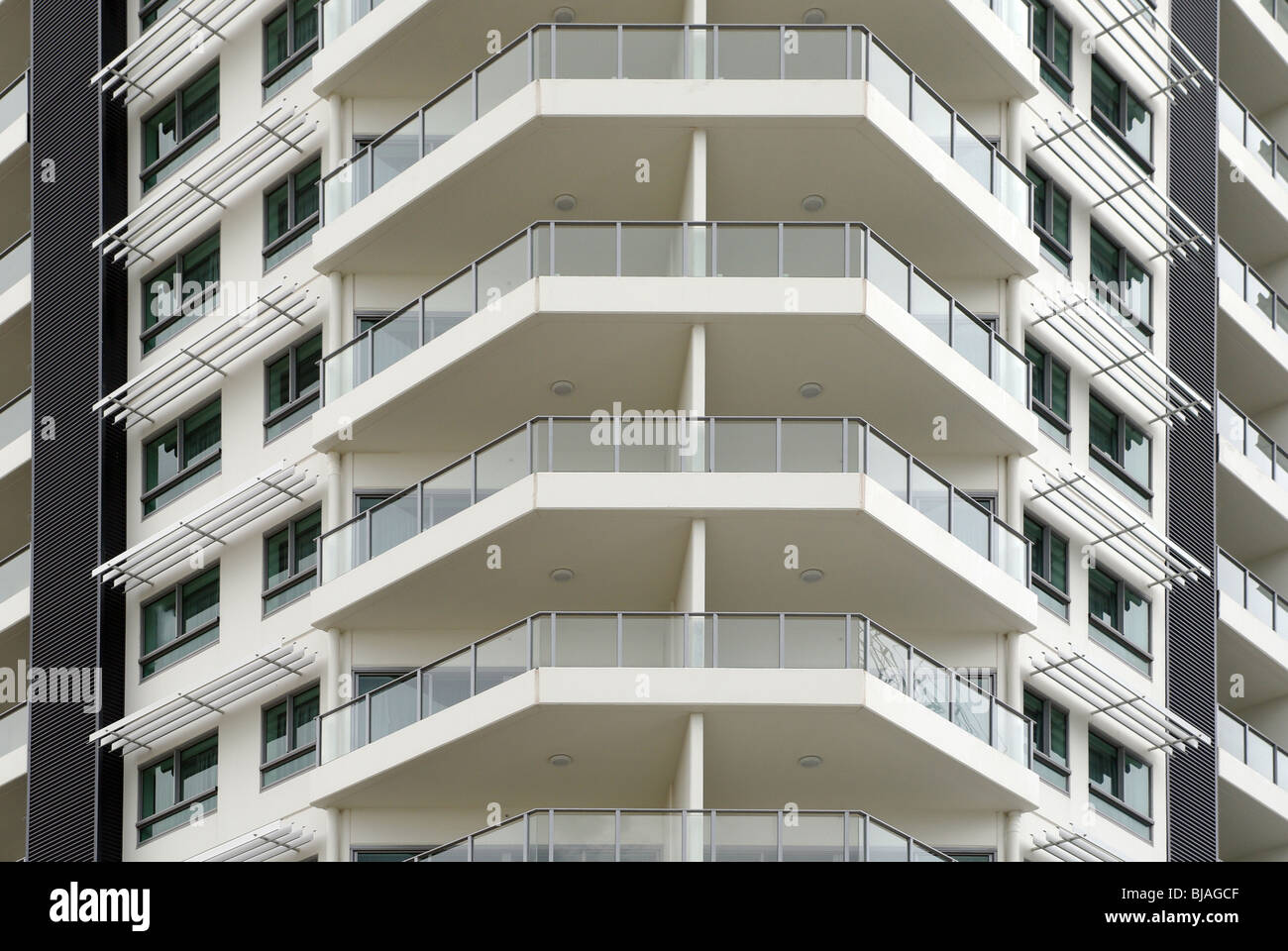 office; building; balconies; white; tall; modern; architecture ...