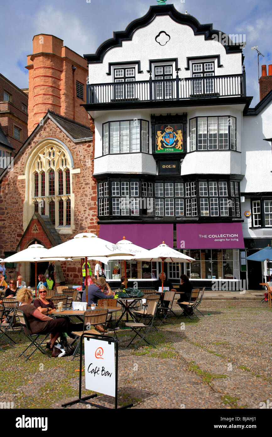 Cafe Bar Restaurant in the historic City of Exeter Devon England Stock