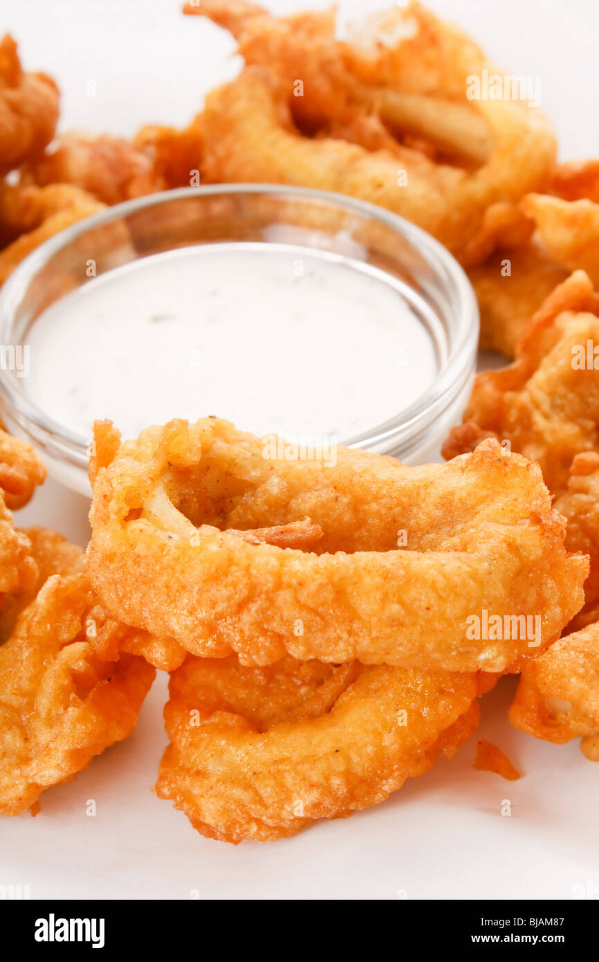 Fried Calamari. Stock Photo