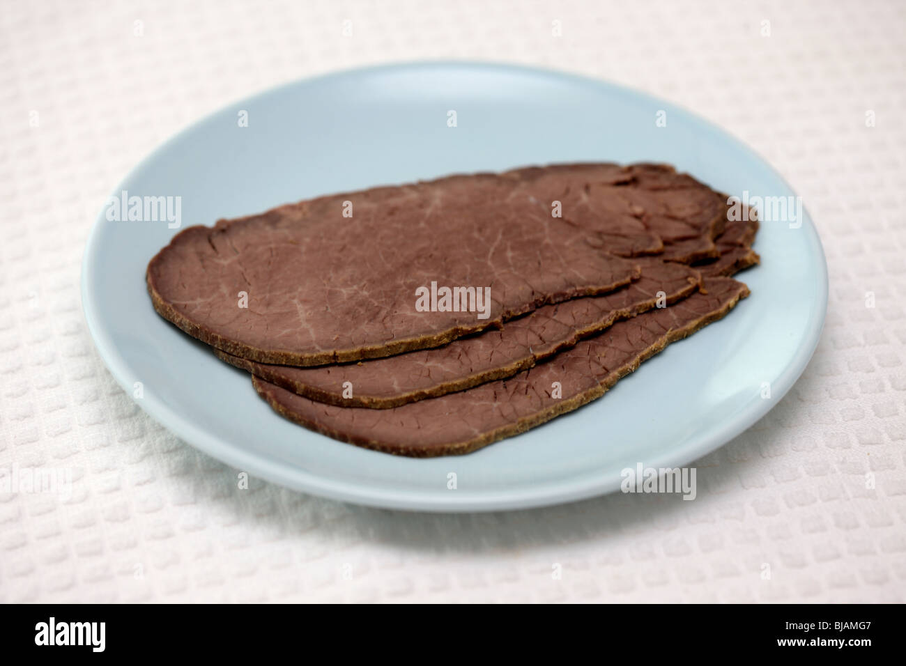 Slices of Cold Roast Beef Stock Photo Alamy