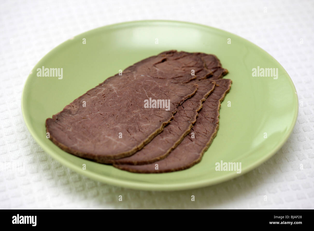 Slices of Cold Roast Beef Stock Photo Alamy